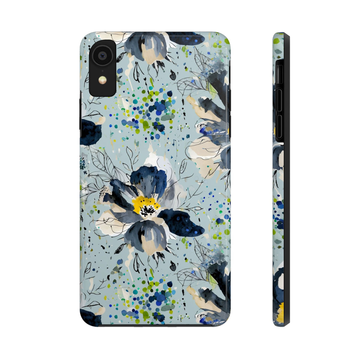 Blue Floral Tough Phone Cases