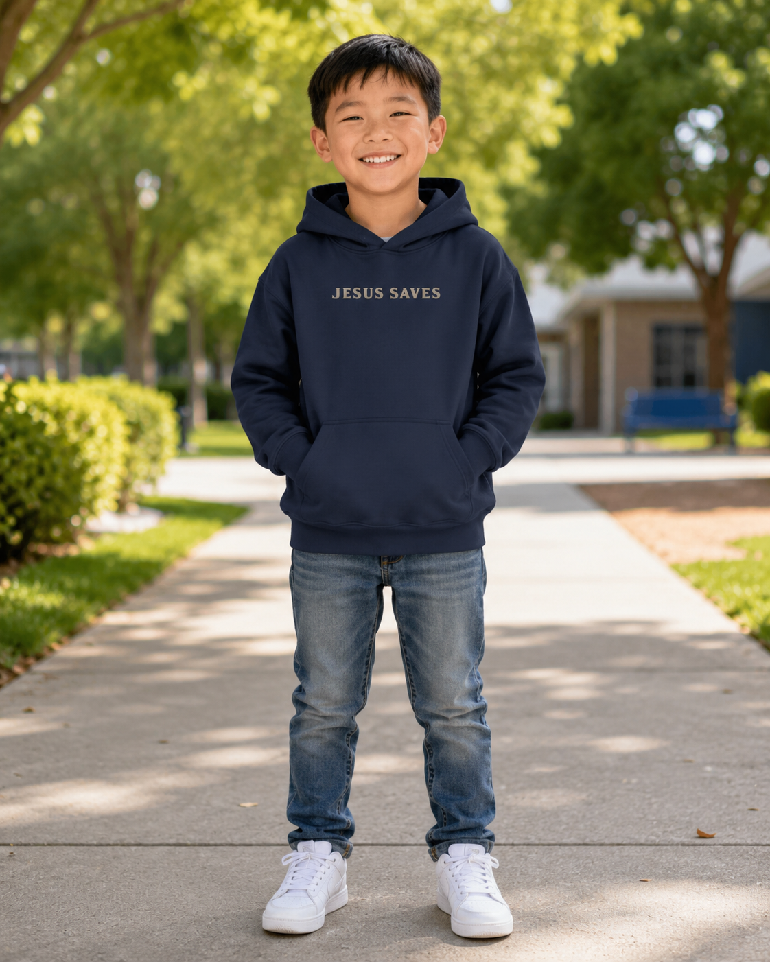 Jesus Saves Youth Hoodie