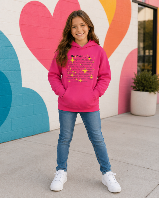 Be Positivity Youth Pullover Fleece Hoodie
