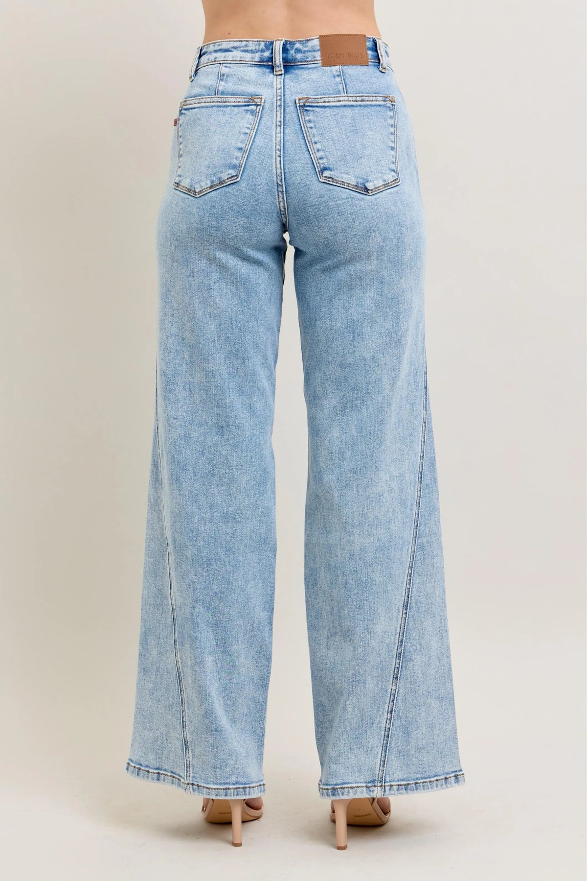 Judy Blue Wide Leg Jeans Plus Size – Back View