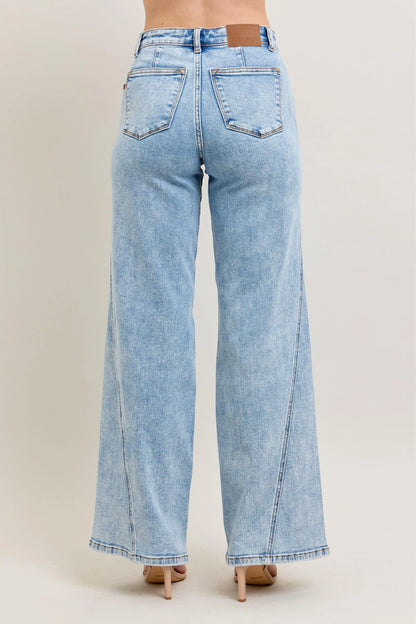 Judy Blue Wide Leg Jeans Plus Size – Back View