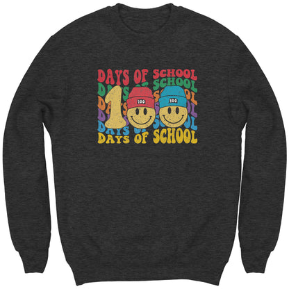 Beanie Smile Face 100 Days of School Sweatshirt
