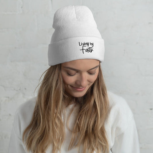 Living by Faith Cuffed Beanie