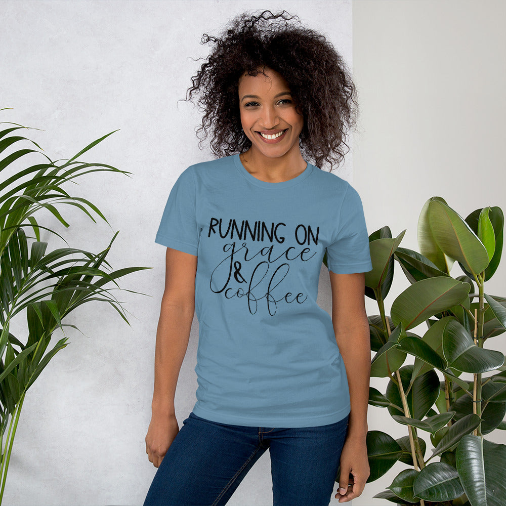 Running on Grace and Coffee T-Shirt